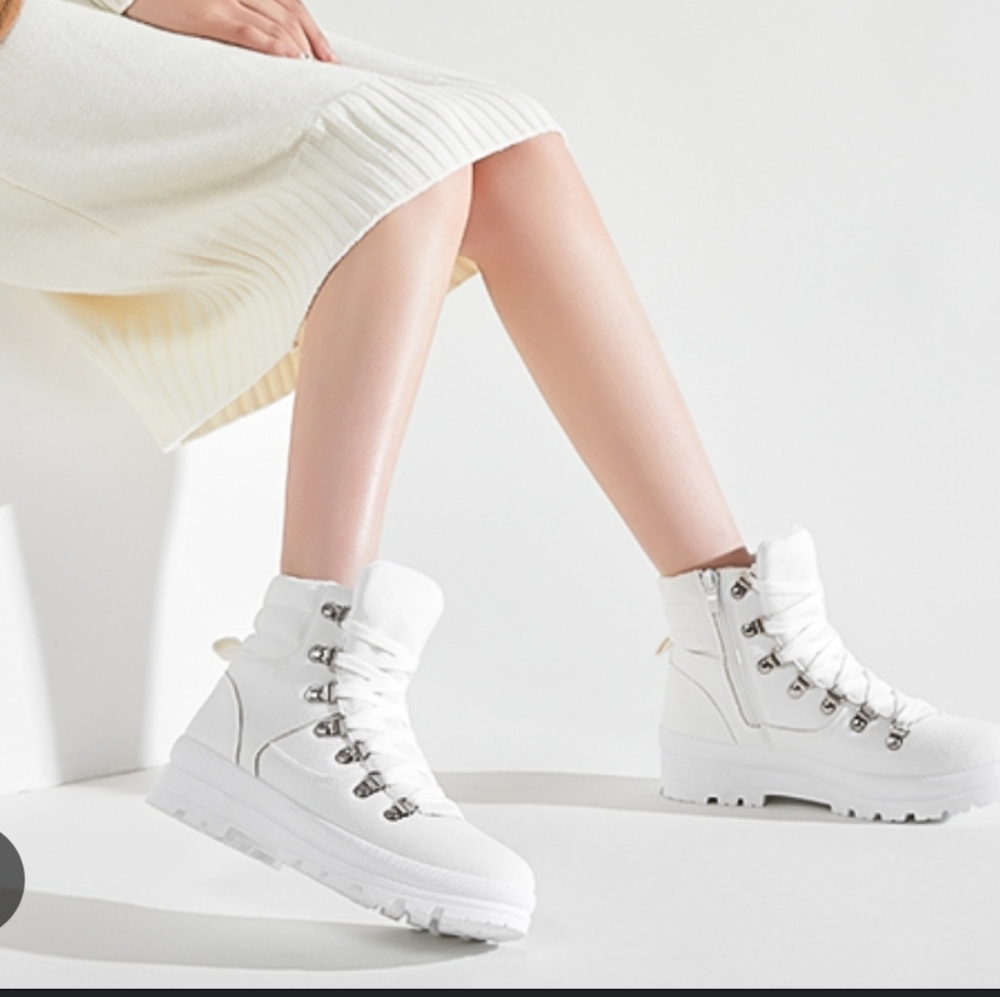Unbranded White Winter Ankle Boots